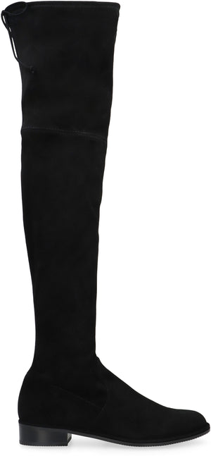 Lowland Stretch suede over the knee boots-1